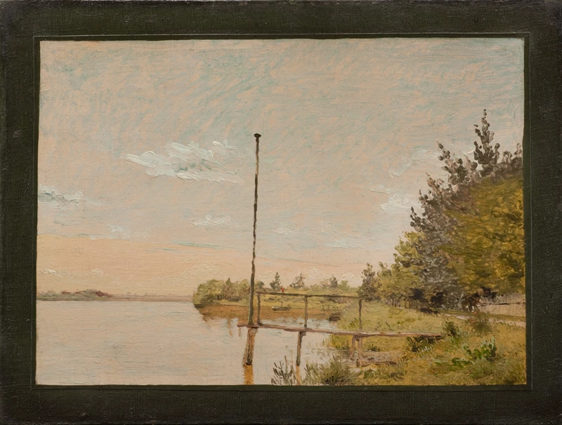 Christen Købke - Vista da Dosseringen vicino al lago Sortedam verso Nørrebro. Studio, Statens Museum for Kuns, Copenaghen
